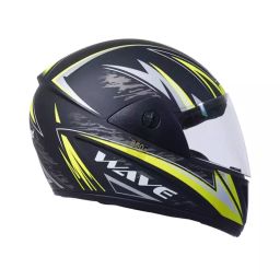 Hiker By Varroc WAVE PRO MAX Helmet Matt Black & Yellow Small 580 mm Full Face, HD2 (Pack of 4)-image-88