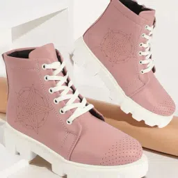 Fausto Women's Peach Derby Boots-image-38