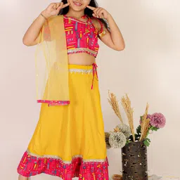 Superminis Girls Embellished Made to Measure Lehenga & Ready Wear Blouse With Dupatta-50