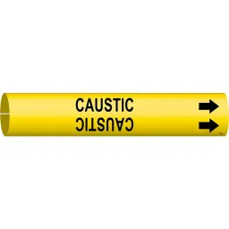 BRADY Pipe Marker Caustic Yellow & Black for 1-1/2 to 2-3/8 inch Outer Diameter Pipe, 5GXJ3-image-39