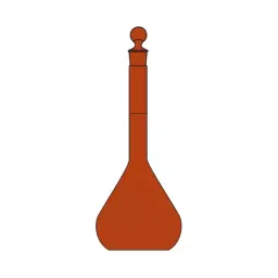 Omsons Germany 10 ml Amber Class B Volumetric Flask 60/4 image 2