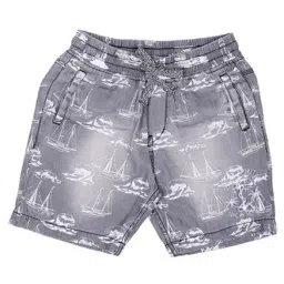 Gini & Jony Kids Palm Tree Grey Printed Shorts-picture-25