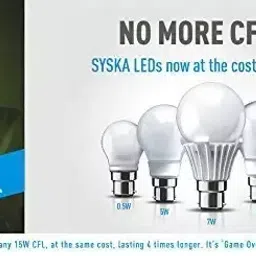 Syska 0.5 W B22 Pin Type LED Bulb White, SSK-PAG-0.5W (Pack of 6) image 3