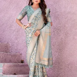 BAESD Woven Design Zari Silk Cotton Patola Saree-14