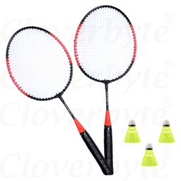 CLOVERBYTE Exotic Kids Racket Set With 3 Shuttlecock - Red Black-2