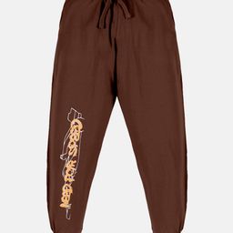Kiddopanti Need For Speed Printed Track Pant - Brown-38