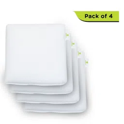 Cushows Memory Foam Decorative Square Cushion For Sofa, Chair, Bed, Couch & Car PACK OF 4 - White-picture-26