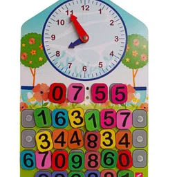 wissen Wooden Clock Learning Wall Activity Game - 33 Pieces-picture-27