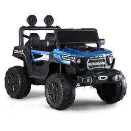 Battery Operated Ride On Jeep With Music Light & Remote Control -Blue-14