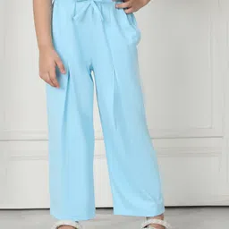 Mini & Ming Cotton Solid Trousers - Sky Blue-picture-43