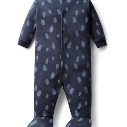 Kidi Wav Full Sleeves Abstract Printed Romper - Navy Blue-image-0