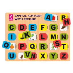 Wissen Capital Alphabet Picture Matching Activity Puzzle Game  (color may vary) image 3