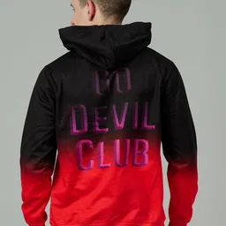 GO DEVIL Men Colourblocked Hooded Sweatshirt-image-98