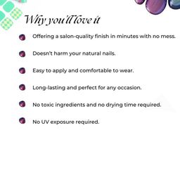 Hawtever Set Of 14 Nail Wraps Sticker With Nail File - Raspberry Rizz image 3