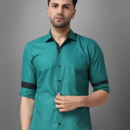 Metronaut Men Spread Collar Solid Cotton Casual Shirt-picture-23