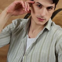 Stripes Oversized Casual Shirt-image-15