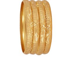 Shining Diva Set of 4 Gold-Plated Handcrafted Bangles image 4