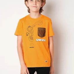 Jack & Jones Junior Orange Printed T-Shirt-image-91