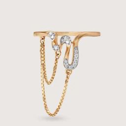 Mia by Tanishq Serene Sparkle 14k Gold & Diamond Finger Ring for Women-image-33