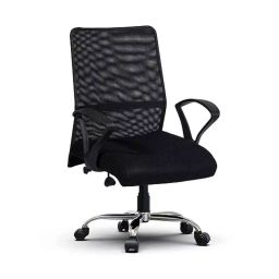 Stolica Black Medium Back Mesh Executive Revolving Chair for Home & Office-picture-14