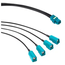 AMPHENOL RF RF Coaxial Cable Assemblies CABLE, QUAD MINI FAKRA-FAKRA JACK, 6", 095-820-157-006-picture-46