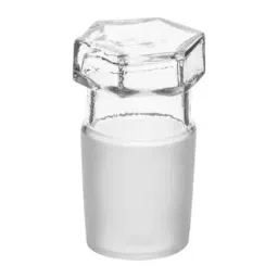 Supertek Hollow Glass Stopper Hexagonal Head, Cone Size 34/35, Transparent, 14.201.0035 (Pack of 12)-11