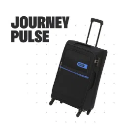 Citizen Journey Pulse Black Solid Soft Large Trolley Bag - 78 Cms image 3