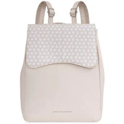 United Colors of Benetton Paisley Beige PU Printed Backpack-10