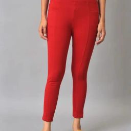 Aurelia Red Plain Leggings-picture-24