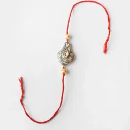 Fabindia Grey & Red Metal Rakhi-image-17