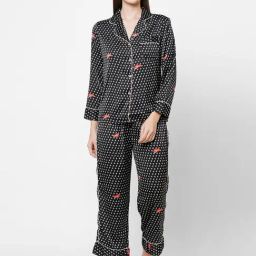 Sweet Dreams Black Printed Shirt & Pajama Set-image-76