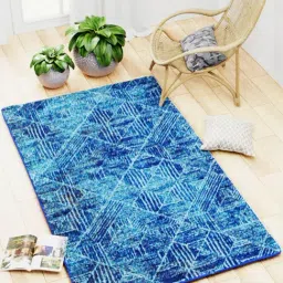 Bianca Blue Microfibre Non-Slip Rug-15