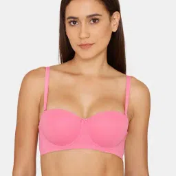 Zivame Pink Under Wired Padded Demi Cup Bra-picture-27