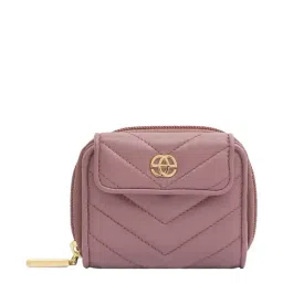 Eske Pink Quilted Zip Around Wallet for Women-23
