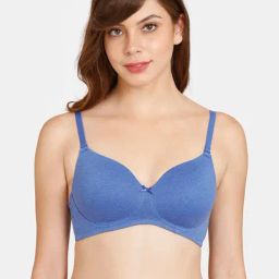 Rosaline by Zivame Blue Non Wired Padded T-Shirt Bra-image-52