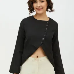StyleStone Black Top With Diagonal Button-picture-44
