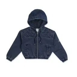 Pepe Jeans Kids Blue Cotton Regular Fit Full Sleeves Jacket-picture-48