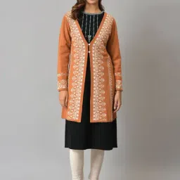 W Orange Printed Cardigan-image-49