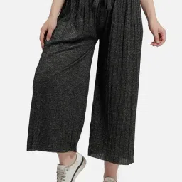 Aditi Wasan Black Regular Fit Mid Rise Cropped Palazzos-image-12