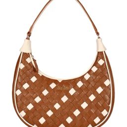 Eske Brown Elena Woven Medium Leather Hobo-24