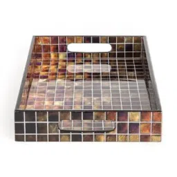 Home4U Kubus Multicolor MDF Serving Tray - Set of 1 image 2