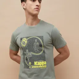 Kappa Sage Cotton Regular Fit Printed T-Shirt-picture-43