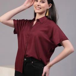Style Quotient Maroon Rayon Regular Fit Shirt-31