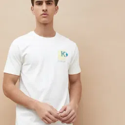 Kappa Off White Cotton Regular Fit Printed T-Shirt-picture-36