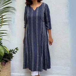 Chidiyaa Shobha Block Printed Cotton Kurta-image-81