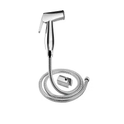 CLINTON Dolphin Health Faucet with Hose Pipe 1 m Stainless Steel, Rubber Chrome Finish-image-78
