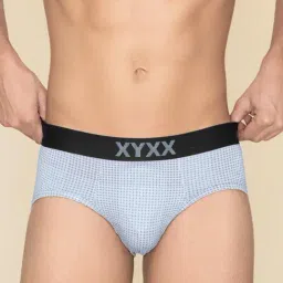 XYXX Pink & Grey Check Micro Modal Briefs-image-71