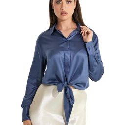 Guess Blue Solid Full Sleeves Shirt-image-35