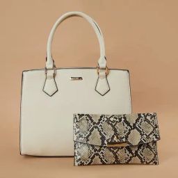 Code by Lifestyle Beige Handbag image 4