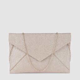Accessorize Gold-Toned Glitter Envelope Clutch-29